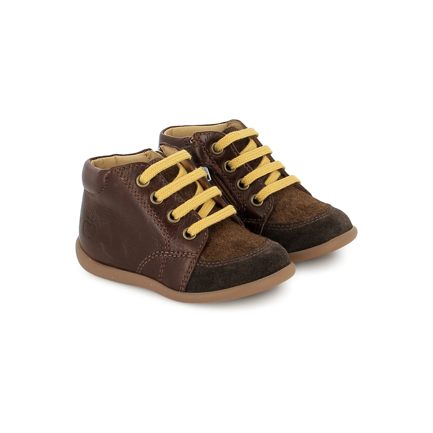 POM D'API STAND UP ZIPPY Vel Pony alce Brown Bottillons premiers pas