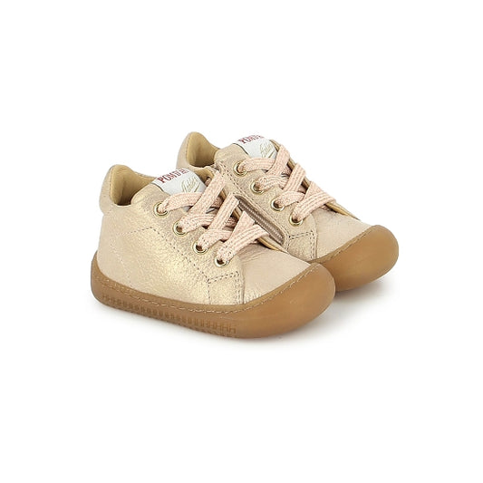Bottillons premiers pas bébé Pom d’Api Yaka Walk Laminato Graine Nude