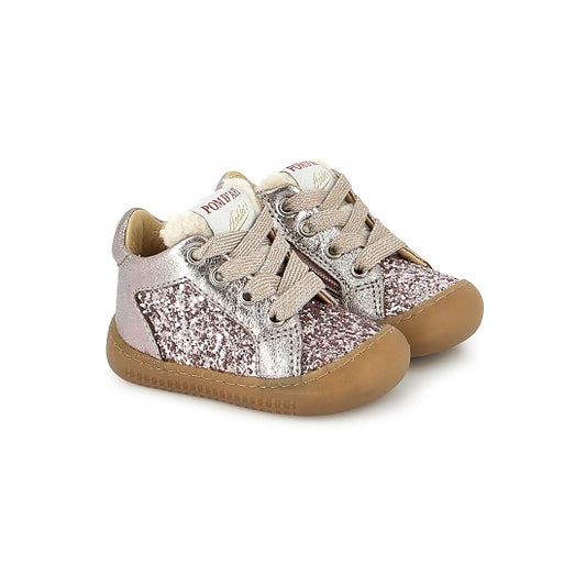 POM D'API YAKA STAR Laminato Glitter Nude Bottillons Premiers Pas
