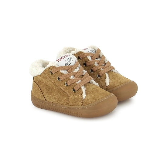POM D'API YAKA WALK FUR Velours Camel chaussures