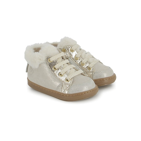 SHOO POM BOUBA ZIP HAIR Beige chaussures hautes