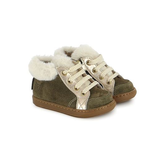 SHOO POM BOUBA ZIP HAIR Kaki chaussures hautes
