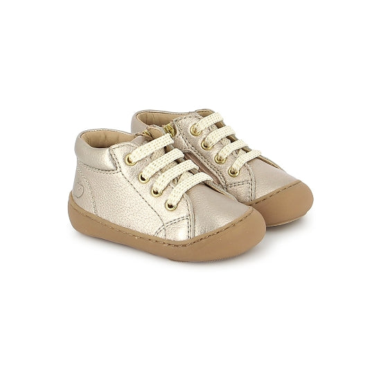 SHOO POM PLUM LACE Platine Bottillons premier pas barefoot