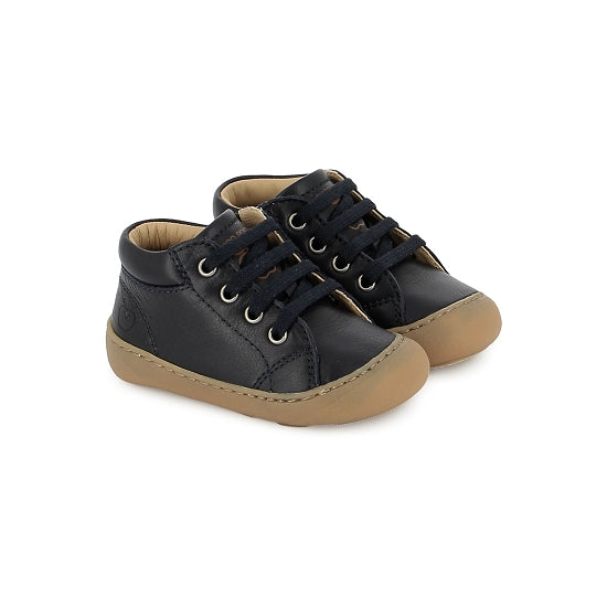 SHOO POM PLUM LACE sauvage Navy Bottillons premier pas barefoot