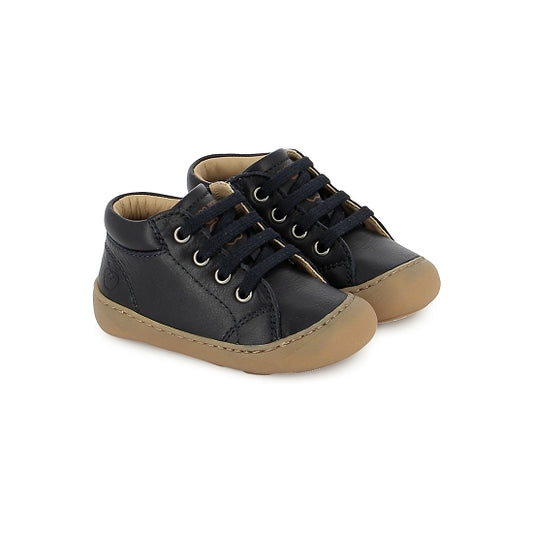 SHOO POM PLUM LACE sauvage Navy Bottillons premier pas barefoot