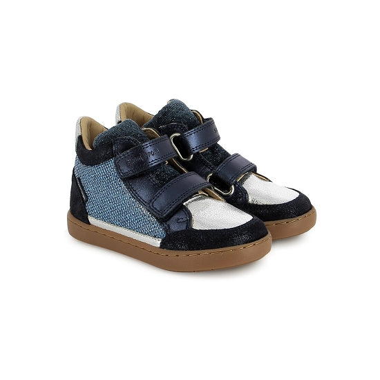 SHOO POM PLAY EASY CO Navy silver Bottillons Baskets Hautes