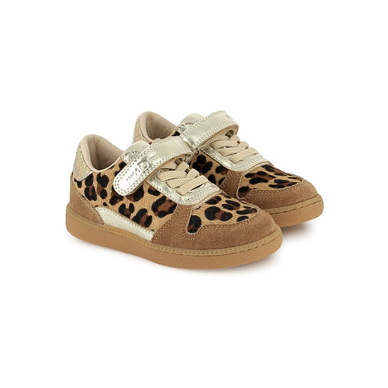 SHOO POM SP KIX LO CONNECT Platine leo beige haussures basses Baskets