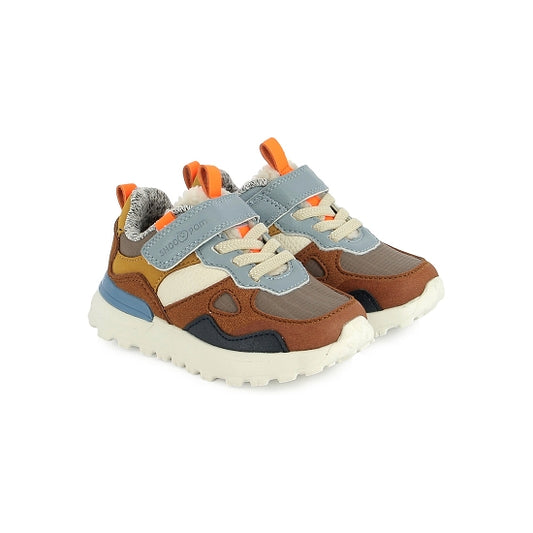 SHOO POM JOGGY SCRATCH Brown Jeans Baskets