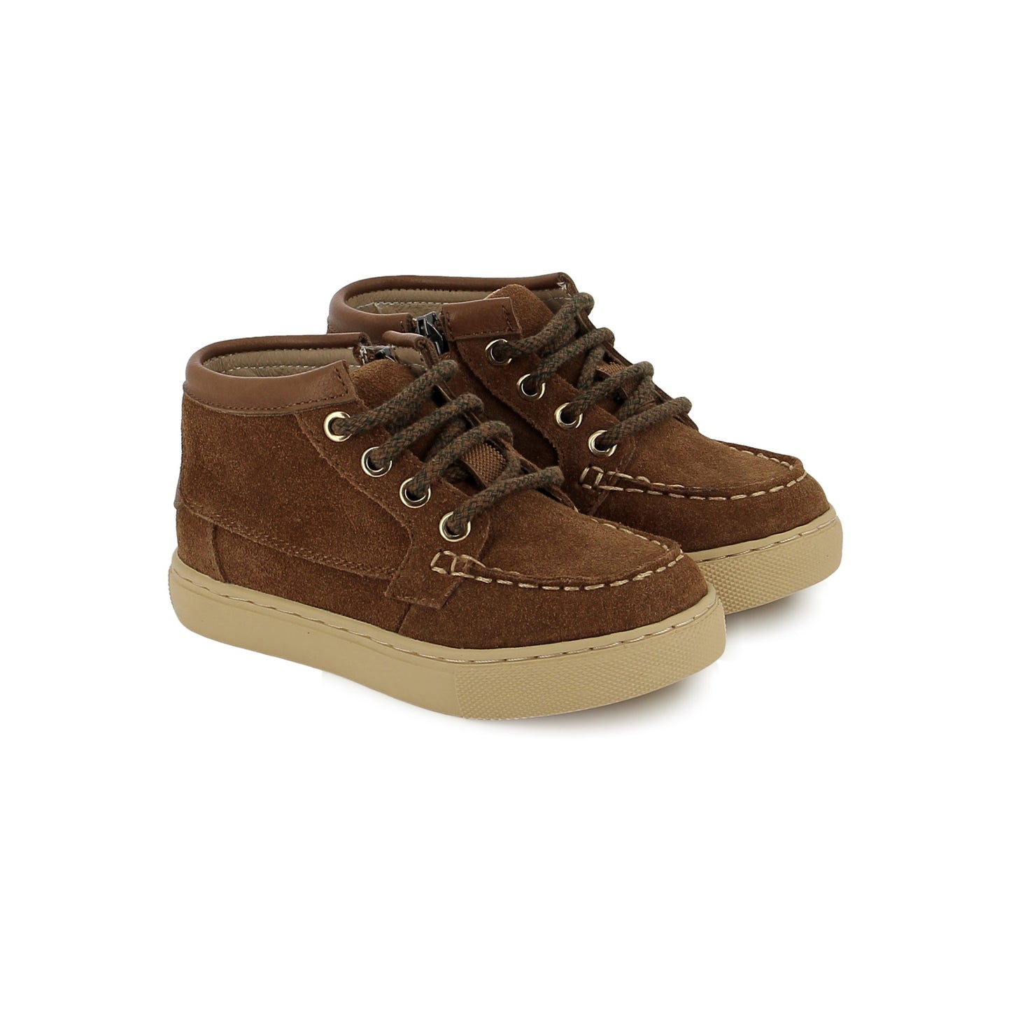 BONTON BASIL ZIP BOAT Dark Brown Bottillons