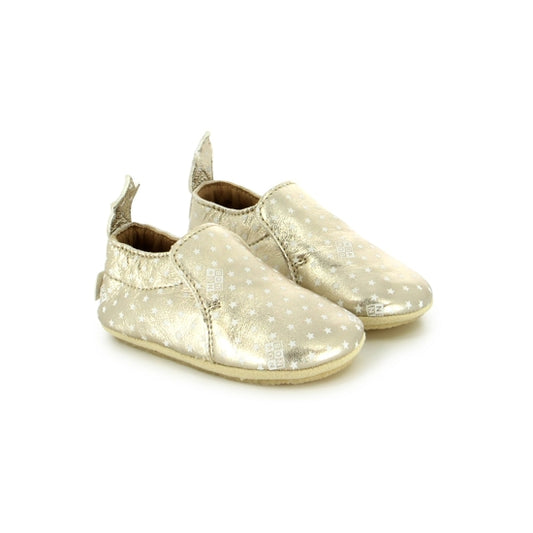 BONTON DOUDOU STAR Platine Print Chaussons cuir