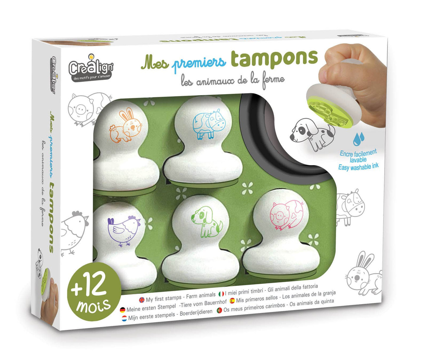 Créa'lign Mes premiers tampons "Animaux de la ferme"