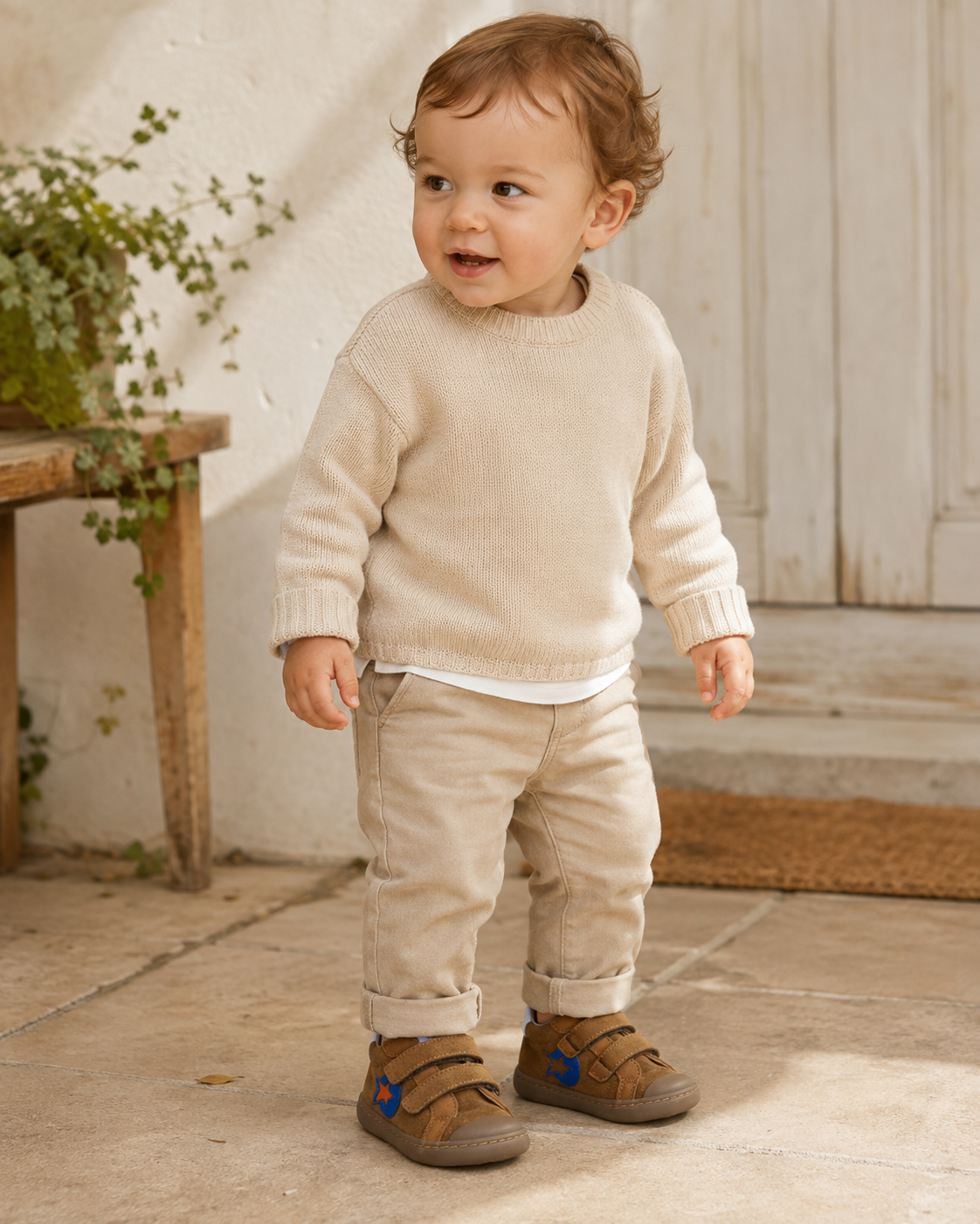 GBB ALEX SCRATCH Camel Chaussures Hautes Bottillons