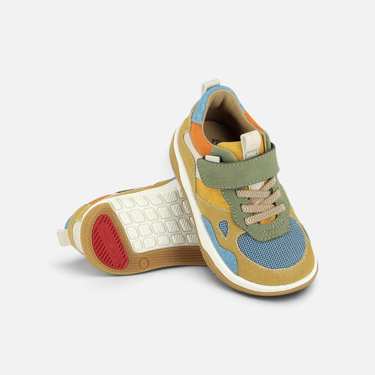 SHOO POM BARESKET JOG Camel Jeans Baskets premier pas barefoot