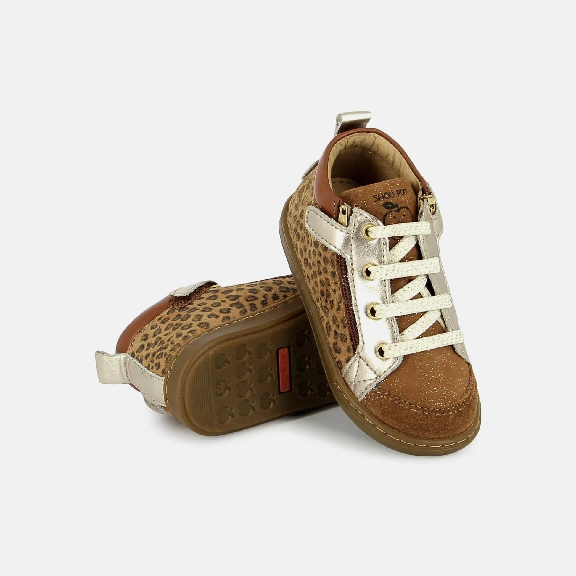 Chaussures hautes/Botillons SHOO POM BOUBA BI ZIP Léopard bottillons