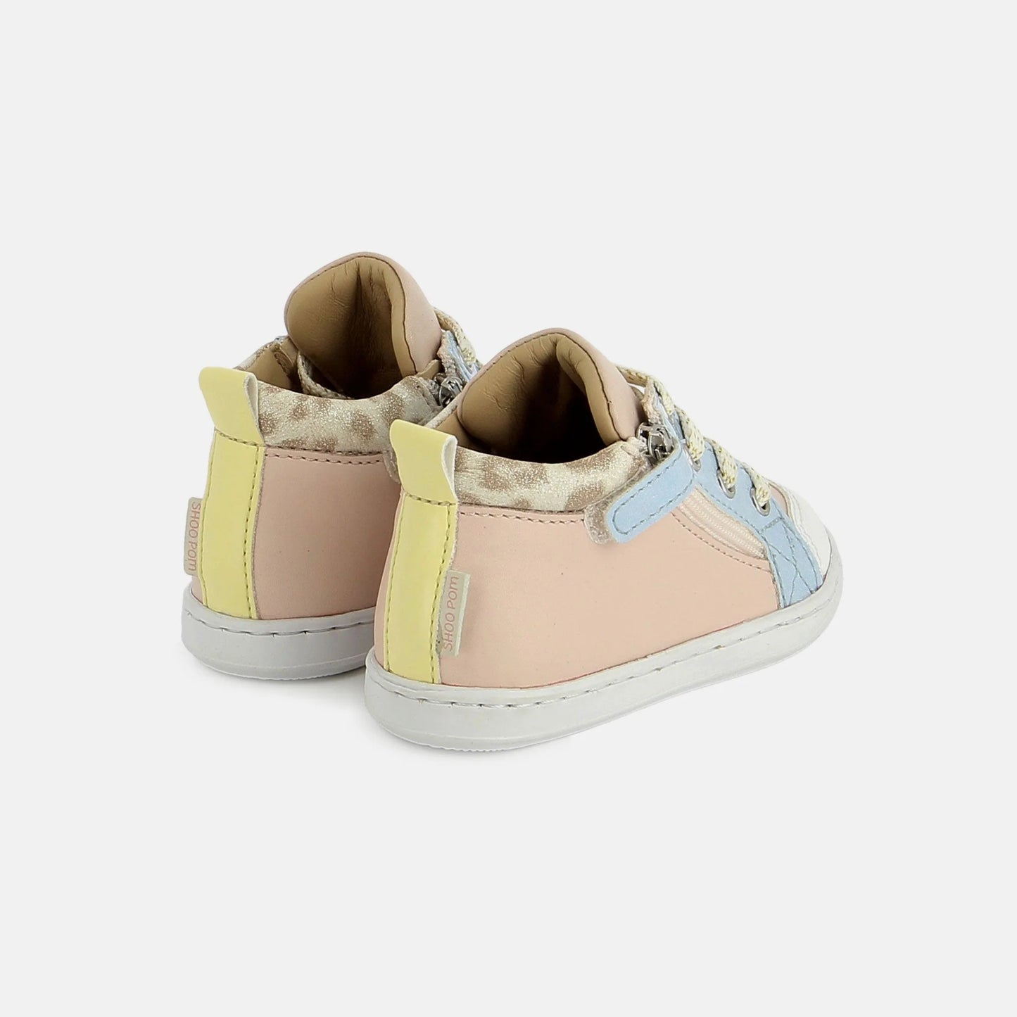 SHOO POM BOUBA BI ZIP Pink Blue bottillons