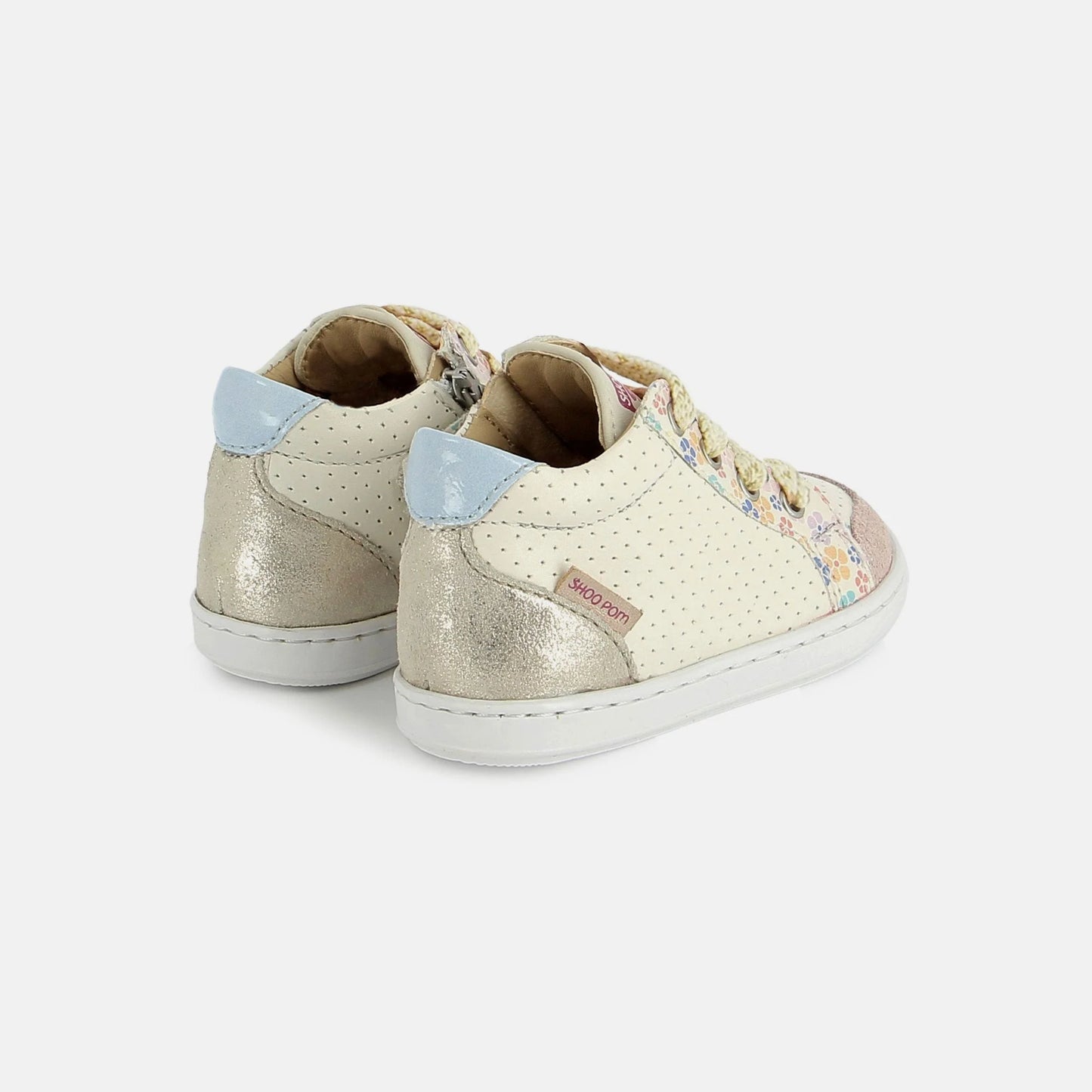 SHOO POM BOUBA ZIP Craie Light Pink bottillons