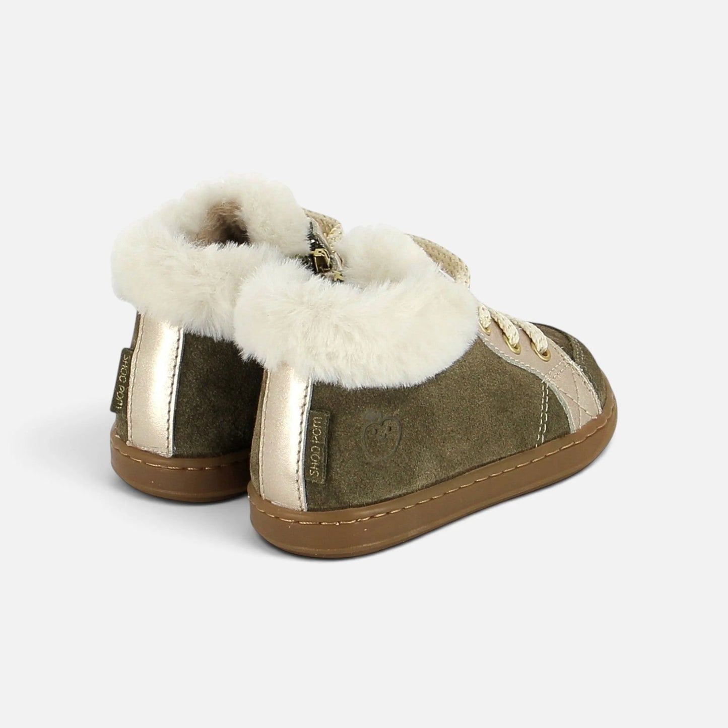 SHOO POM BOUBA ZIP HAIR Kaki chaussures hautes