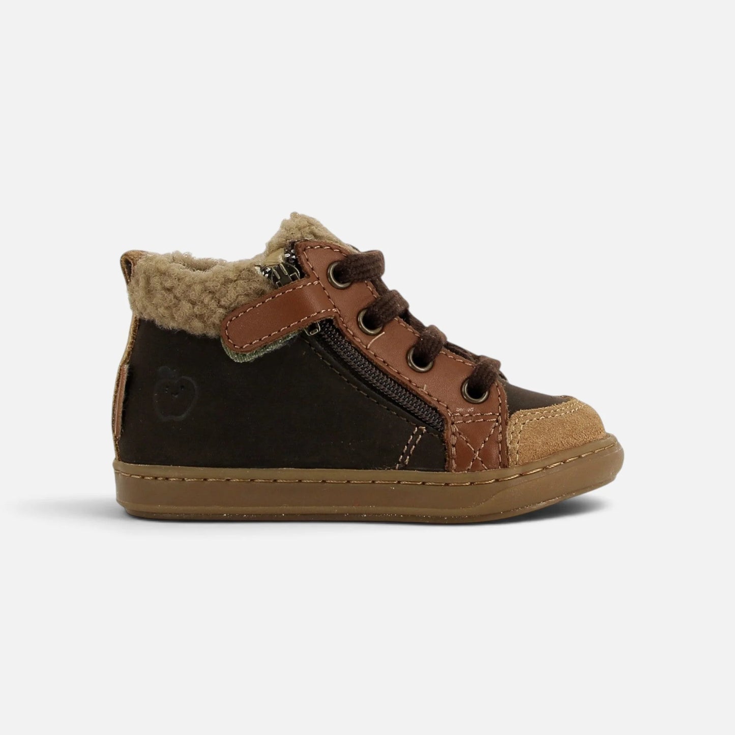 SHOO POM BOUBA ZIP WOOL terra chocolat bottillons