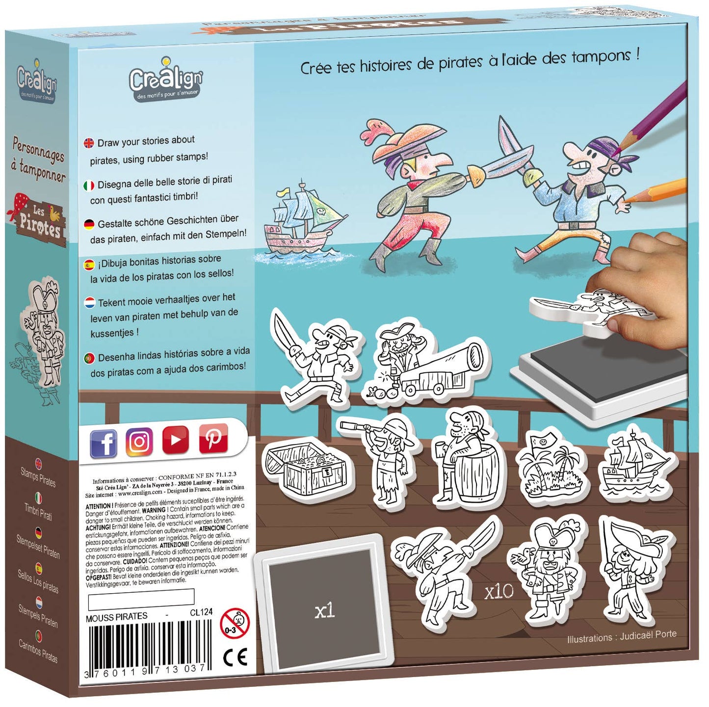 Personnages à tamponner : Les pirates