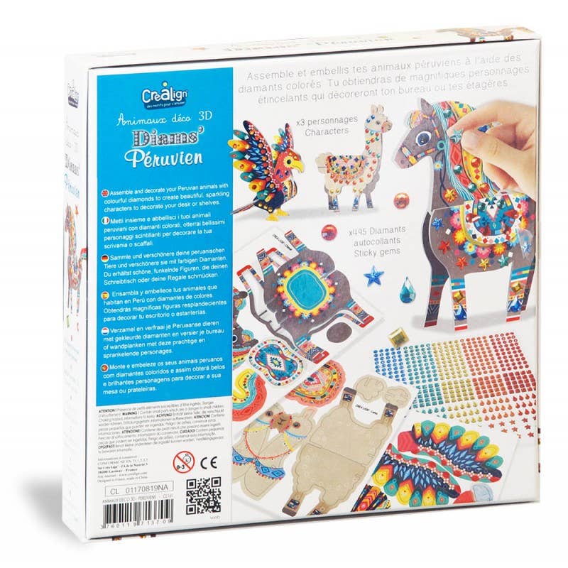 Animaux déco 3D " Diams péruvien"