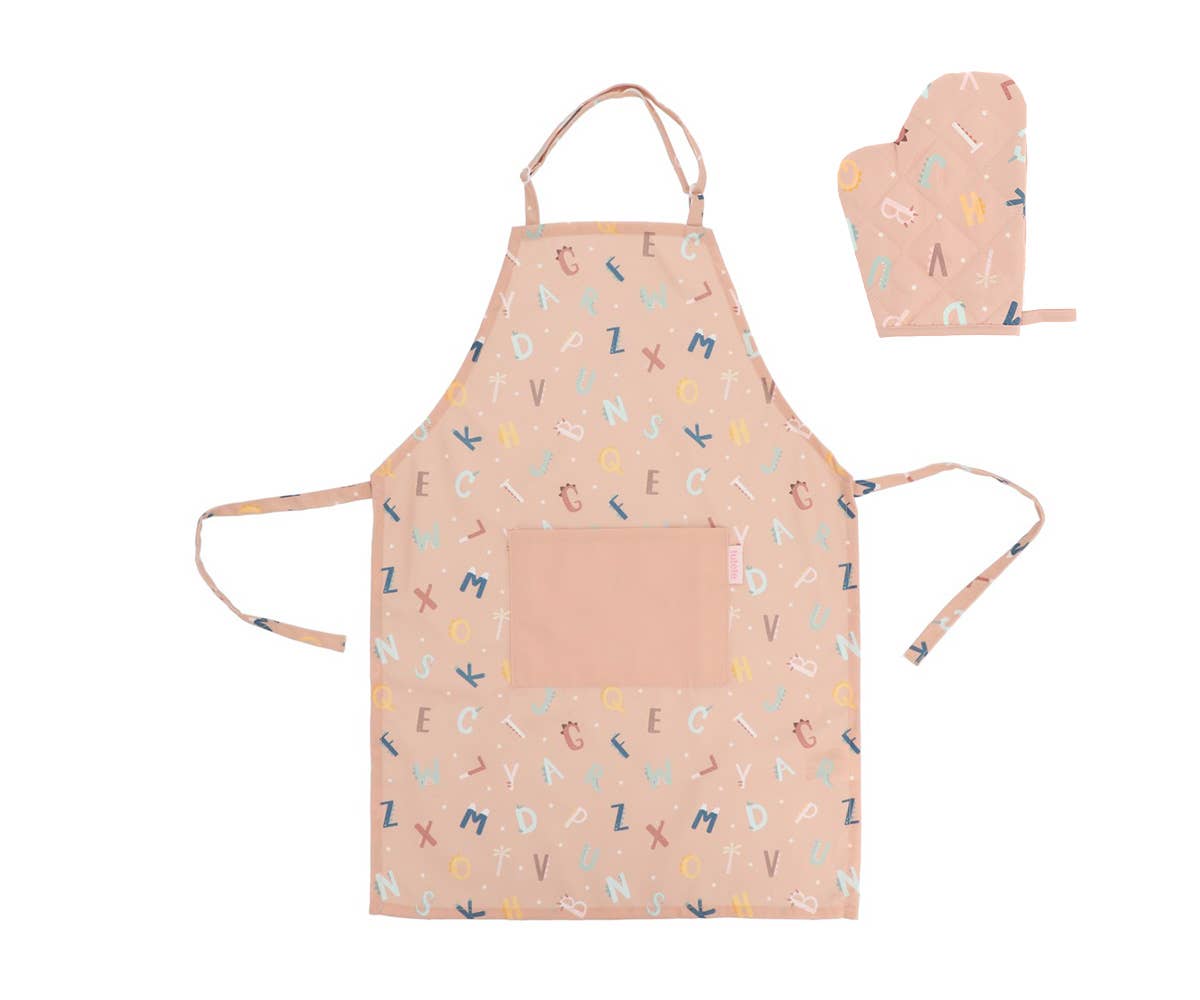 Tutete Ensemble tablier et manique Funny Letters