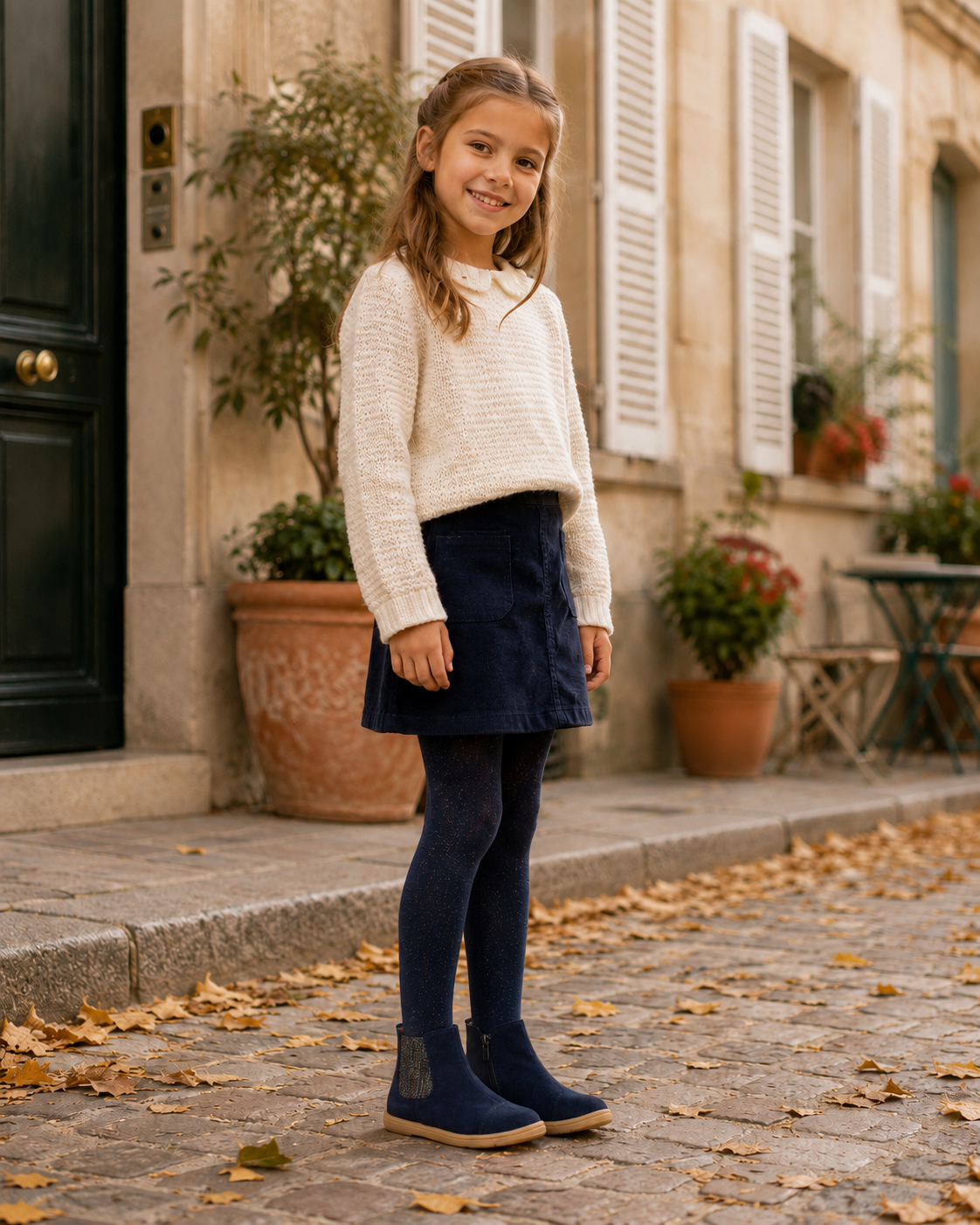 BELLAMY CELIMENE Velours Marine boots bottines