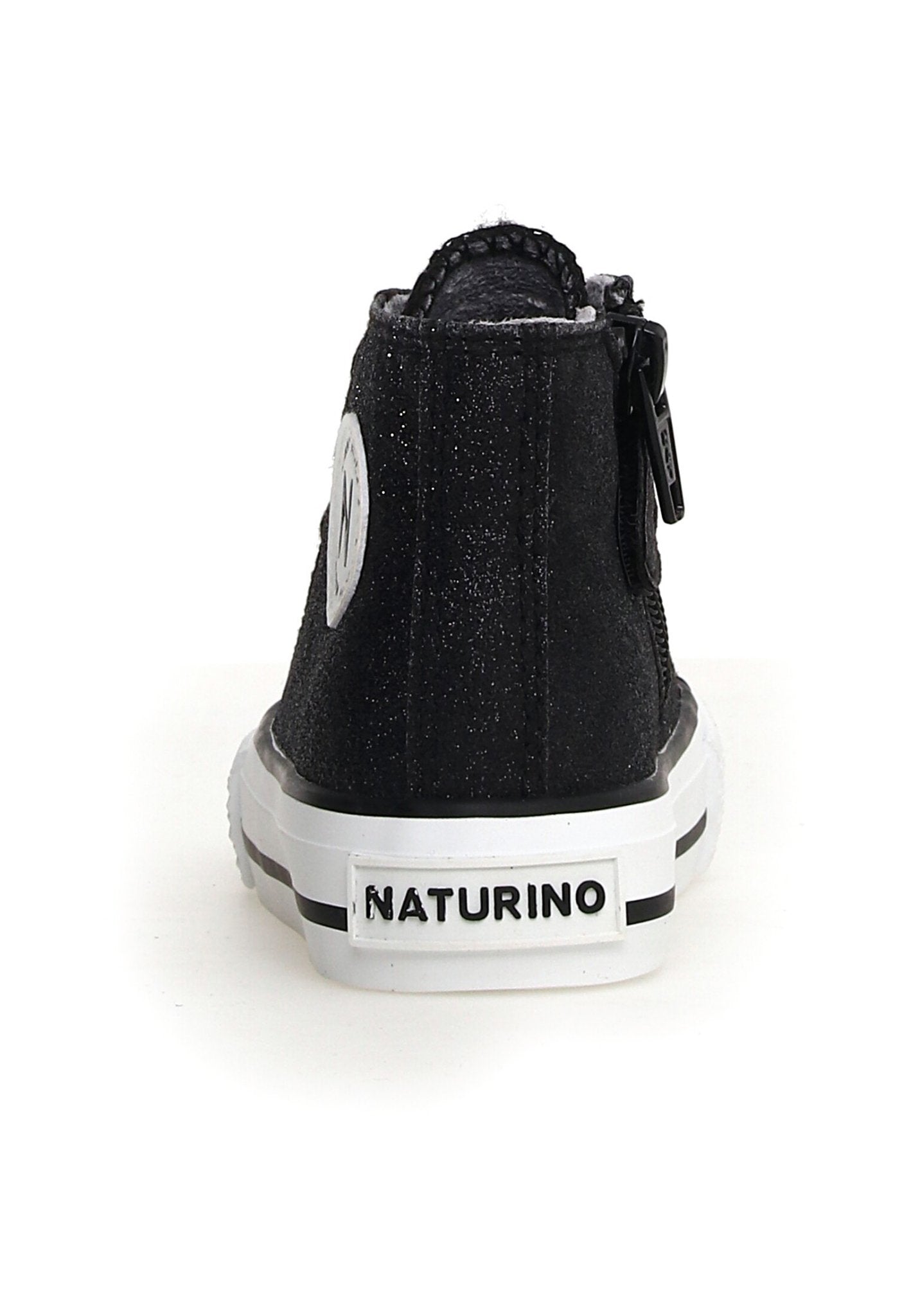 Toiles/Espadrilles NATURINO YLFAS Glitter Black Tennis Haut