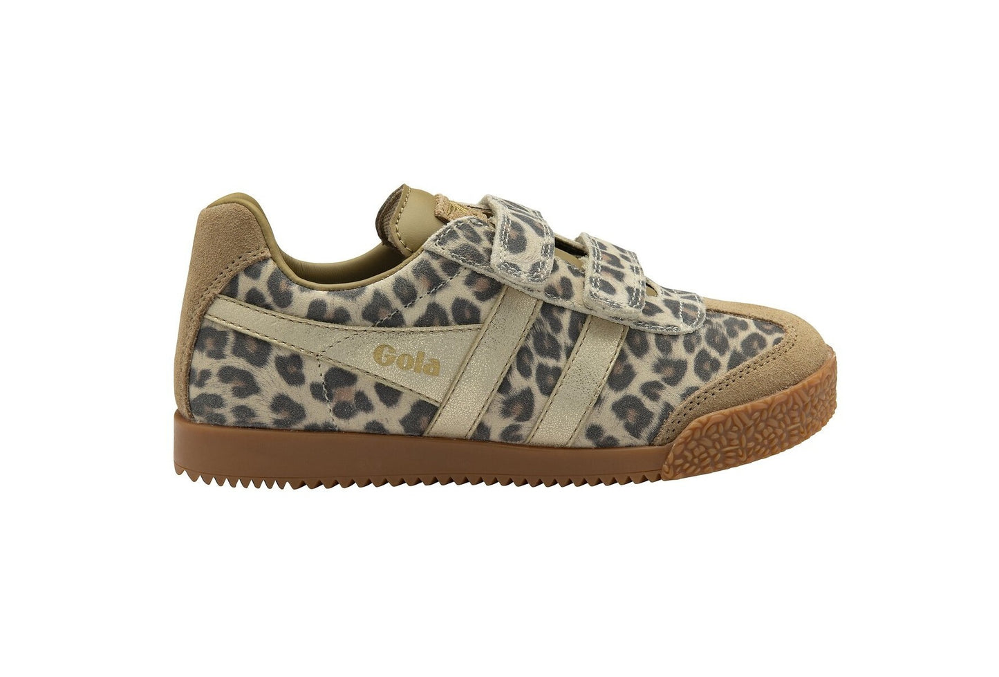 GOLA HARRIER SAFARI STRAP Léopard Caramel Sneakers Baskets