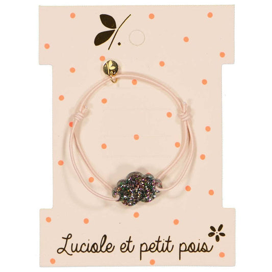 Bracelet cordon élastique - Rose pâle