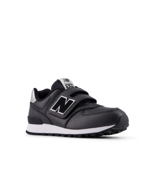 NEW BALANCE PV574 FM Noir Argent Chaussures Basses Baskets Sneakers