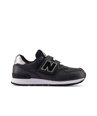 NEW BALANCE PV574 FM Noir Argent Chaussures Basses Baskets Sneakers