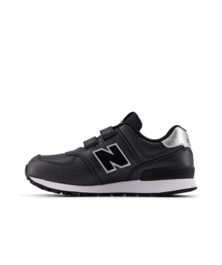 NEW BALANCE PV574 FM Noir Argent Chaussures Basses Baskets Sneakers