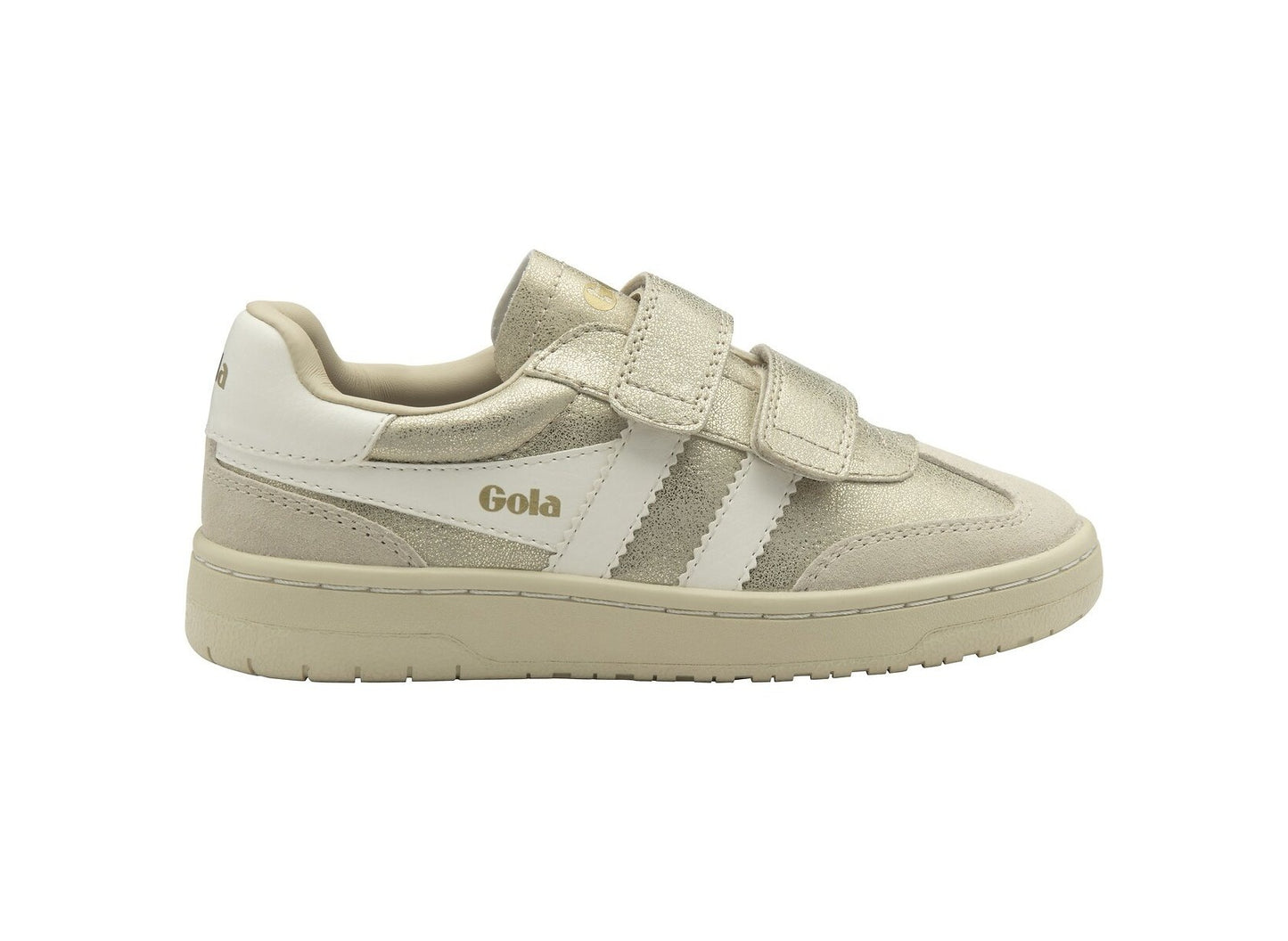 GOLA VIPER GLIMMER STRAP Gold Off White Baskets Sneakers