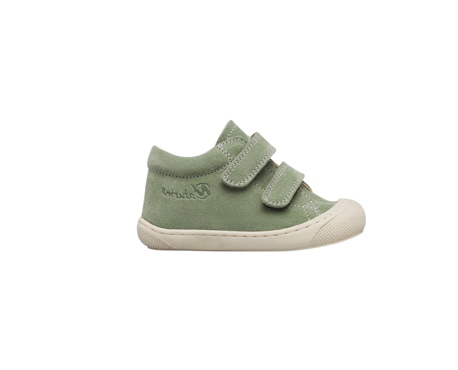 NATURINO COCOON Velcro Bone Leaf Grey bottillons