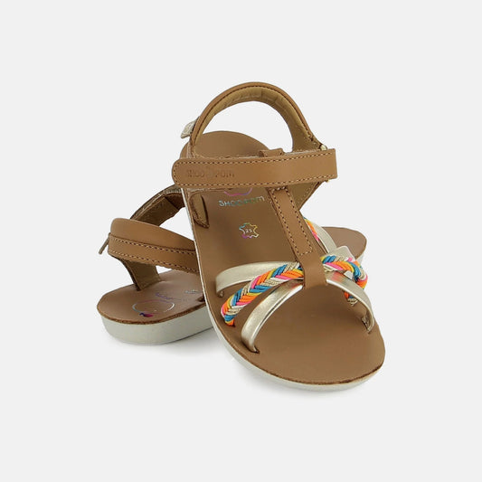SHOO POM GOA SALOME Camel Multi Sandales Nu Pieds
