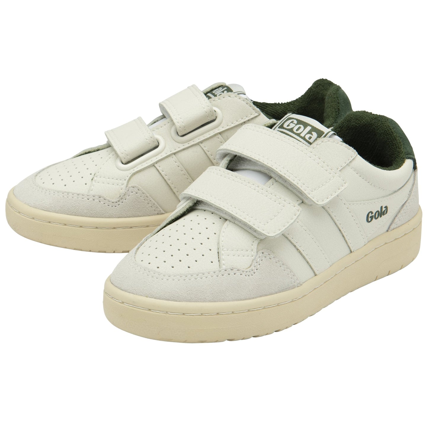 GOLA EAGLE STRAP Blanc Vert Sneakers Baskets