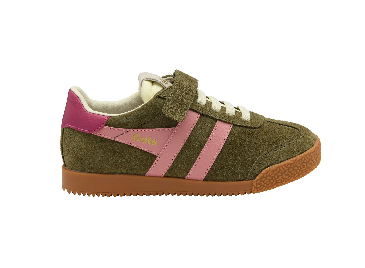 GOLA ELAN STRAP Khaki Coral Pink Sneakers Baskets