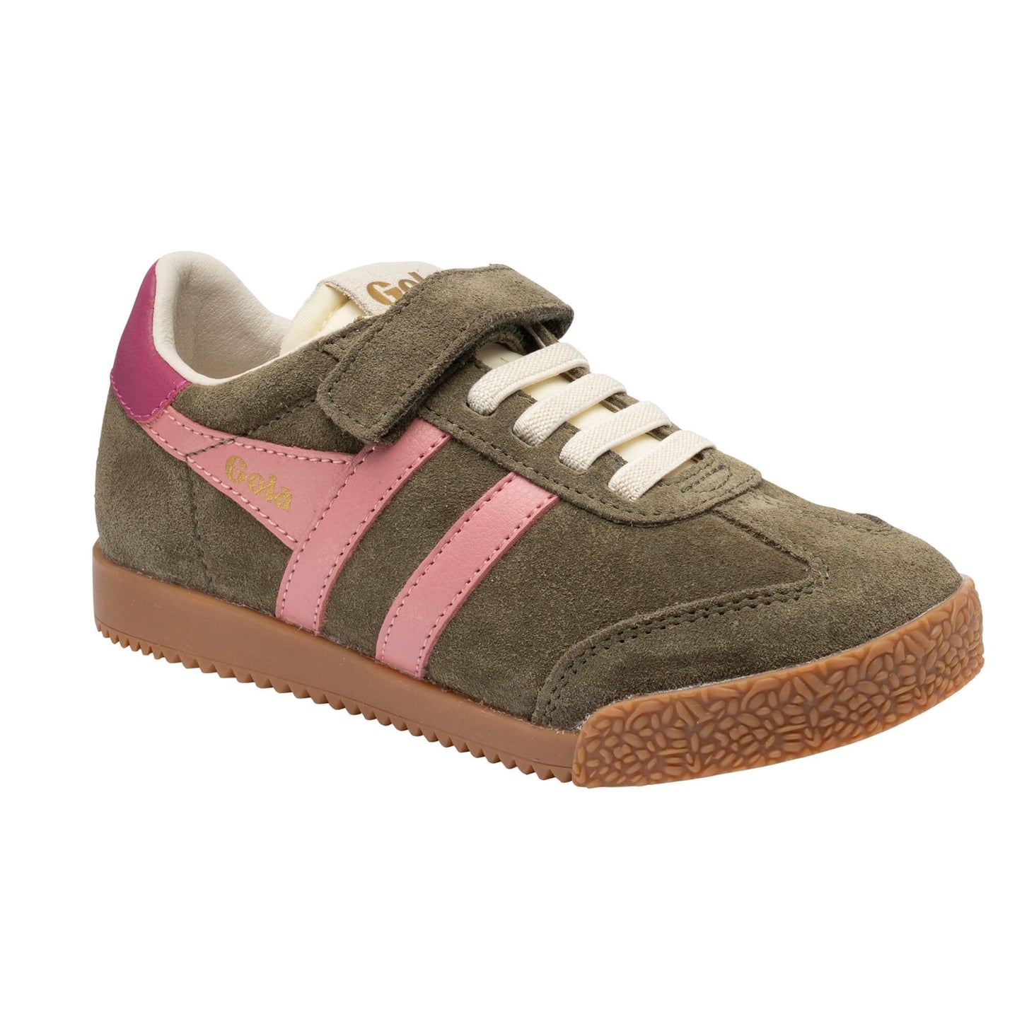 GOLA ELAN STRAP Khaki Coral Pink Sneakers Baskets