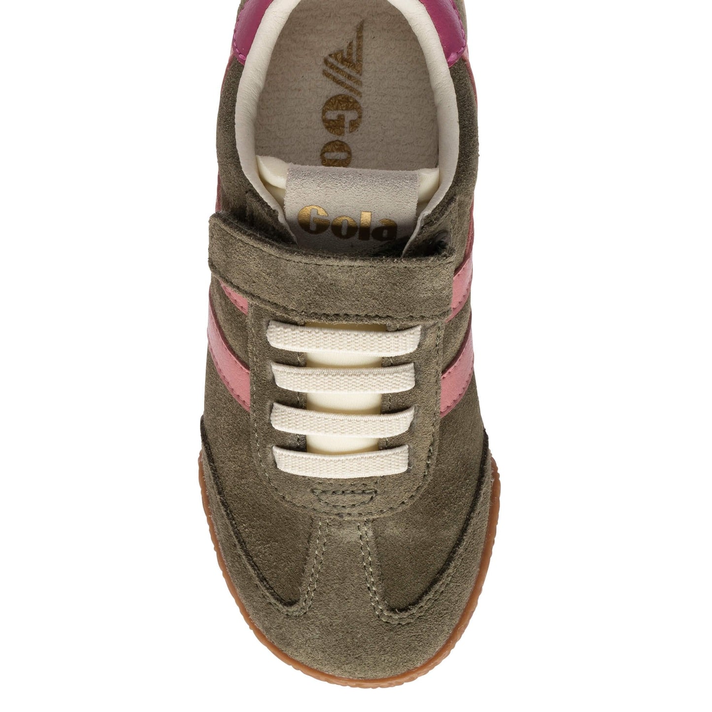 GOLA ELAN STRAP Khaki Coral Pink Sneakers Baskets