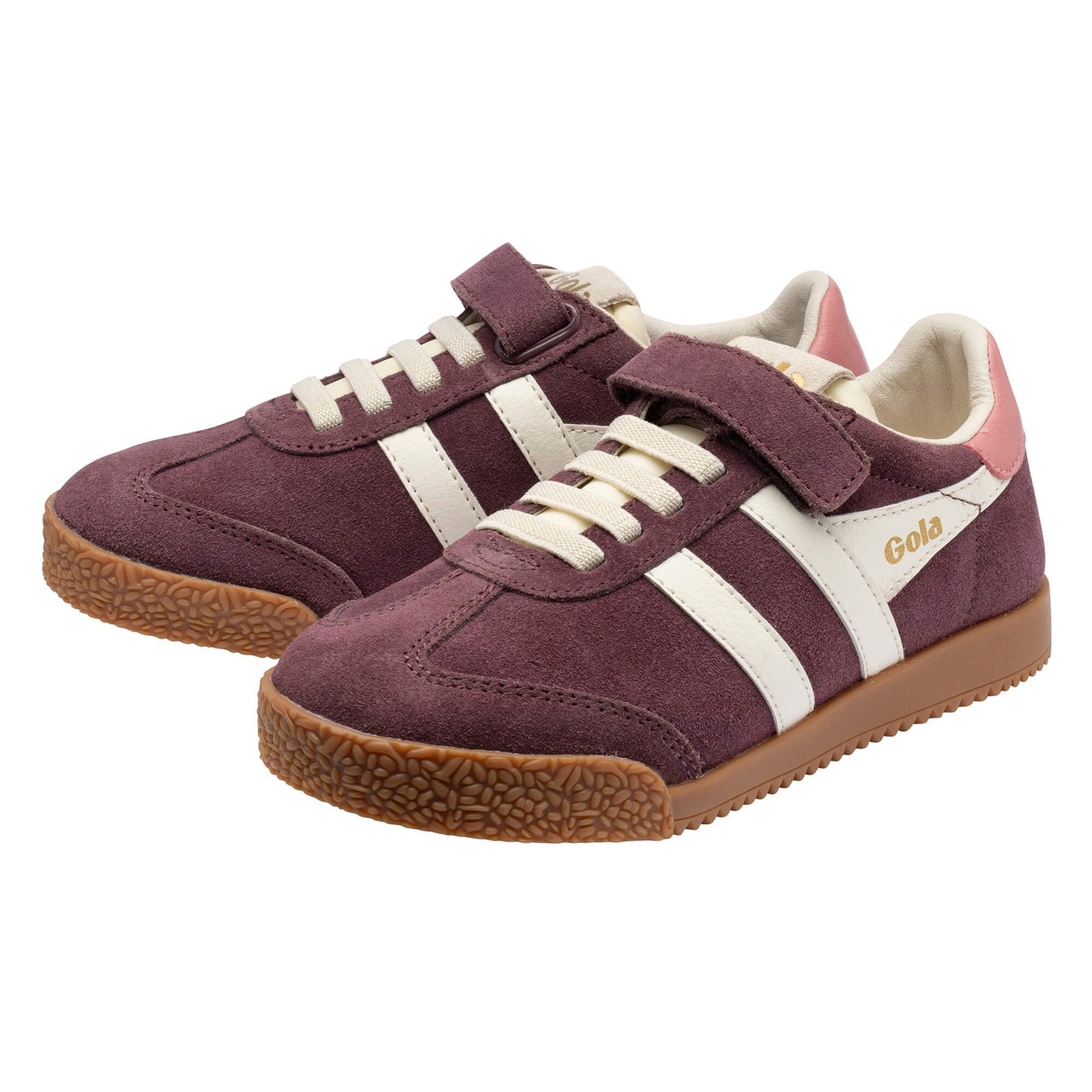 GOLA ELAN STRAP Off white Coral basket sneakers