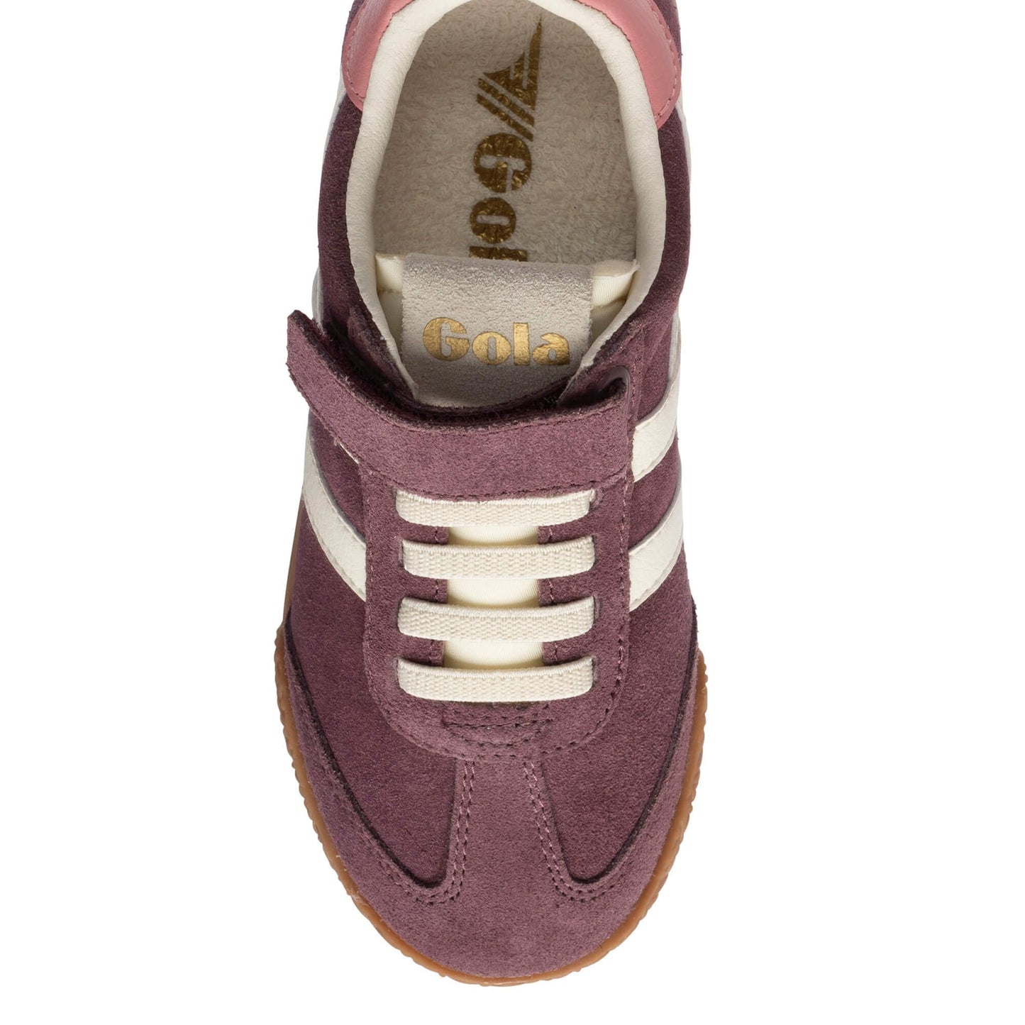 GOLA ELAN STRAP Off white Coral basket sneakers