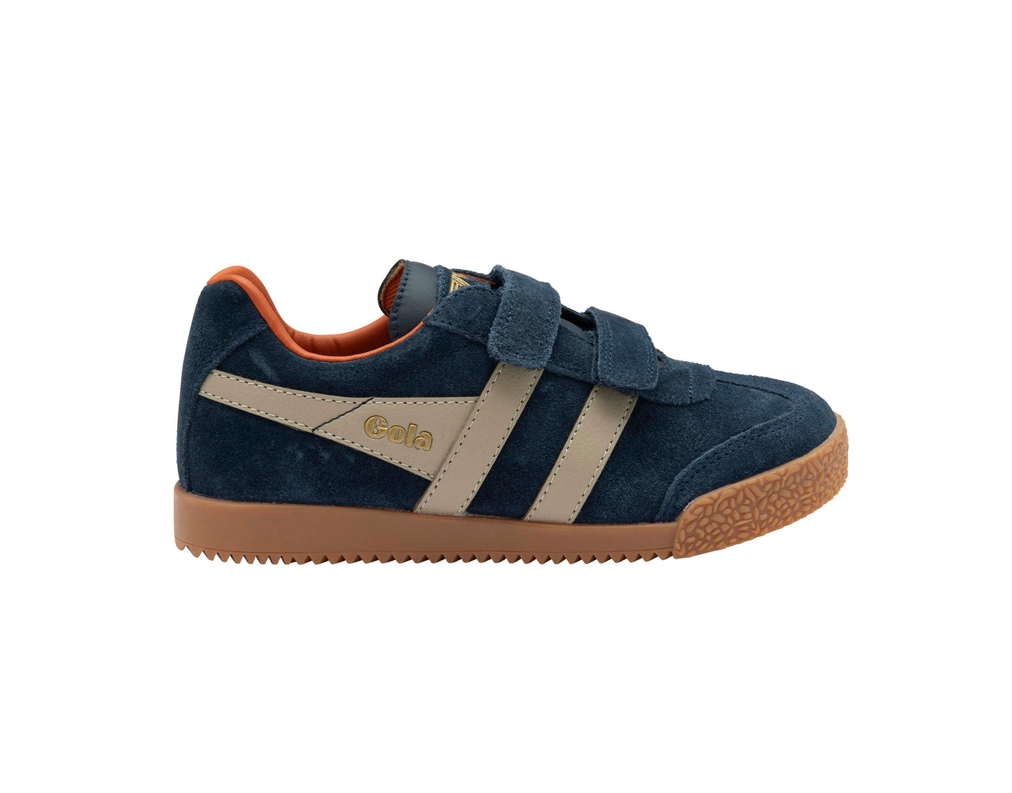 GOLA HARRIER STRAP Marine Navy Bone Moody Orange basket sneakers