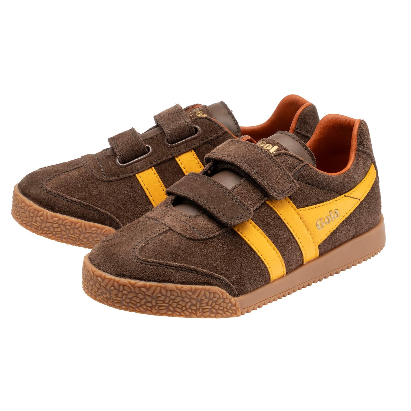 GOLA HARRIER strap Dark Brown Sun basket sneakers