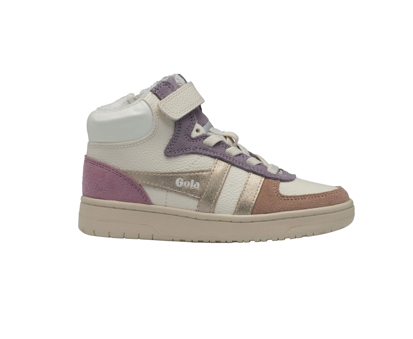 GOLA TALON Off White Cameo Gold basket sneakers
