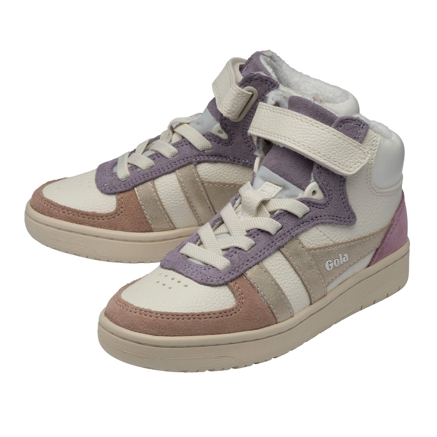 GOLA TALON Off White Cameo Gold basket sneakers