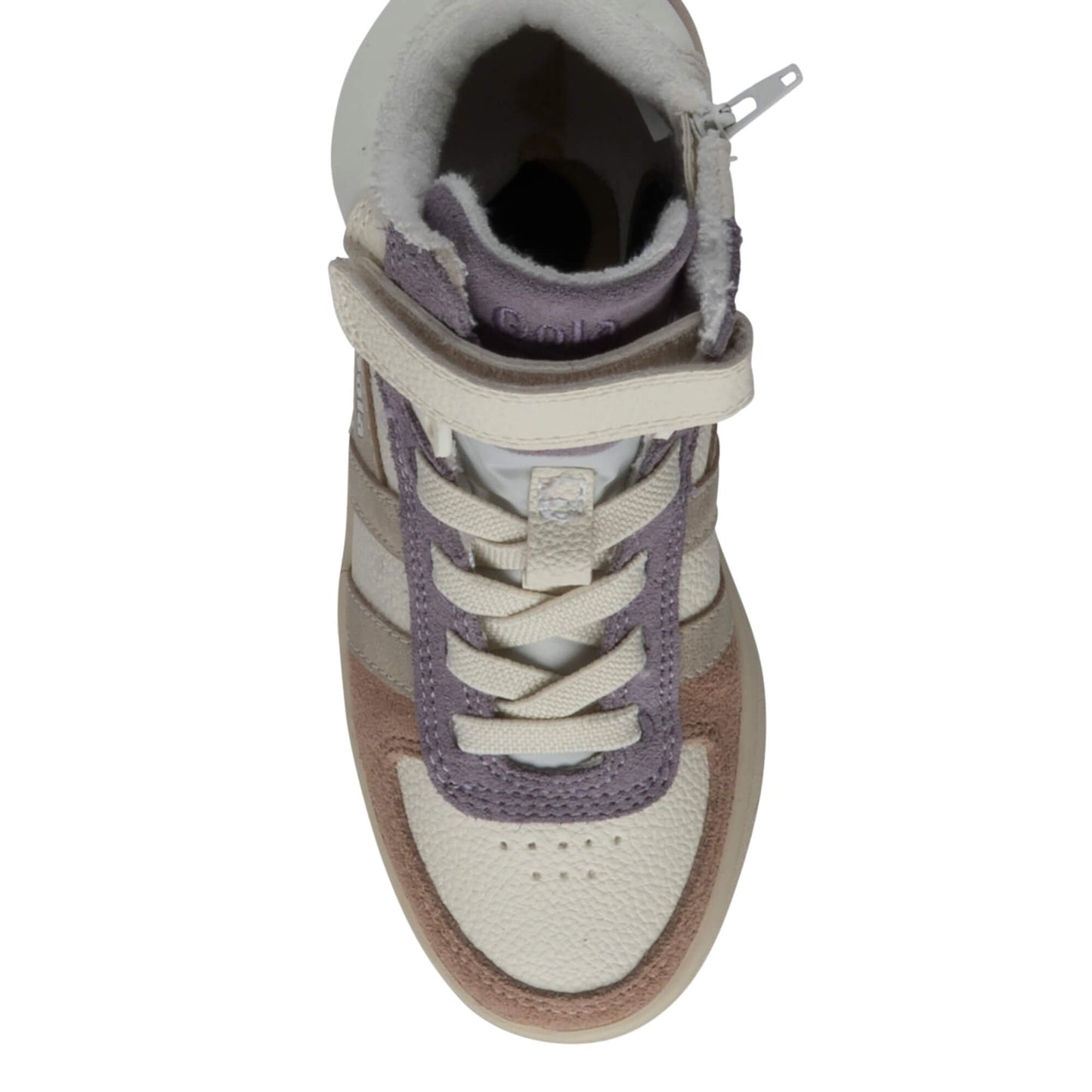 GOLA TALON Off White Cameo Gold basket sneakers