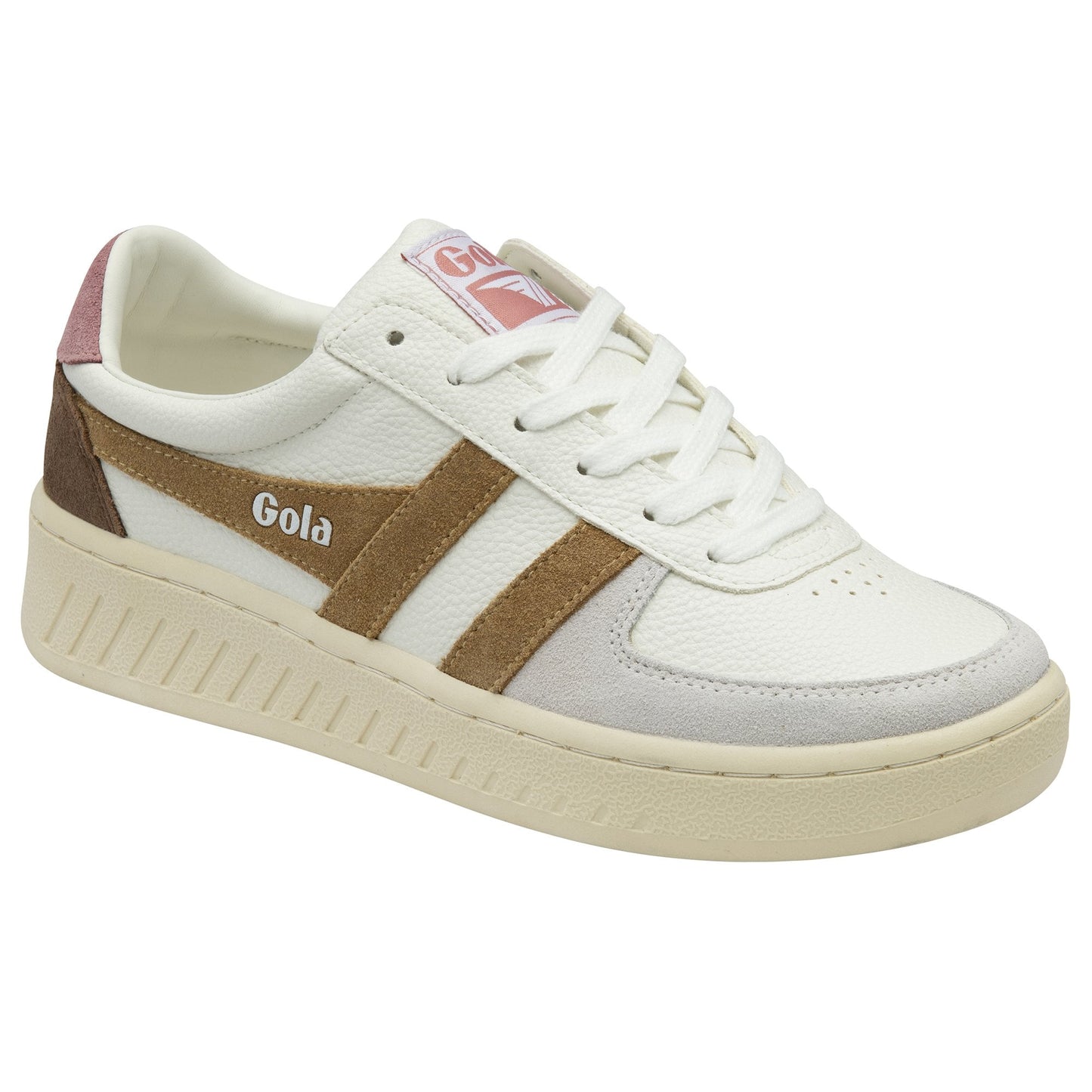 GOLA GRANDSLAM TRIDENT Blanc Marron Sneakers Baskets adulte