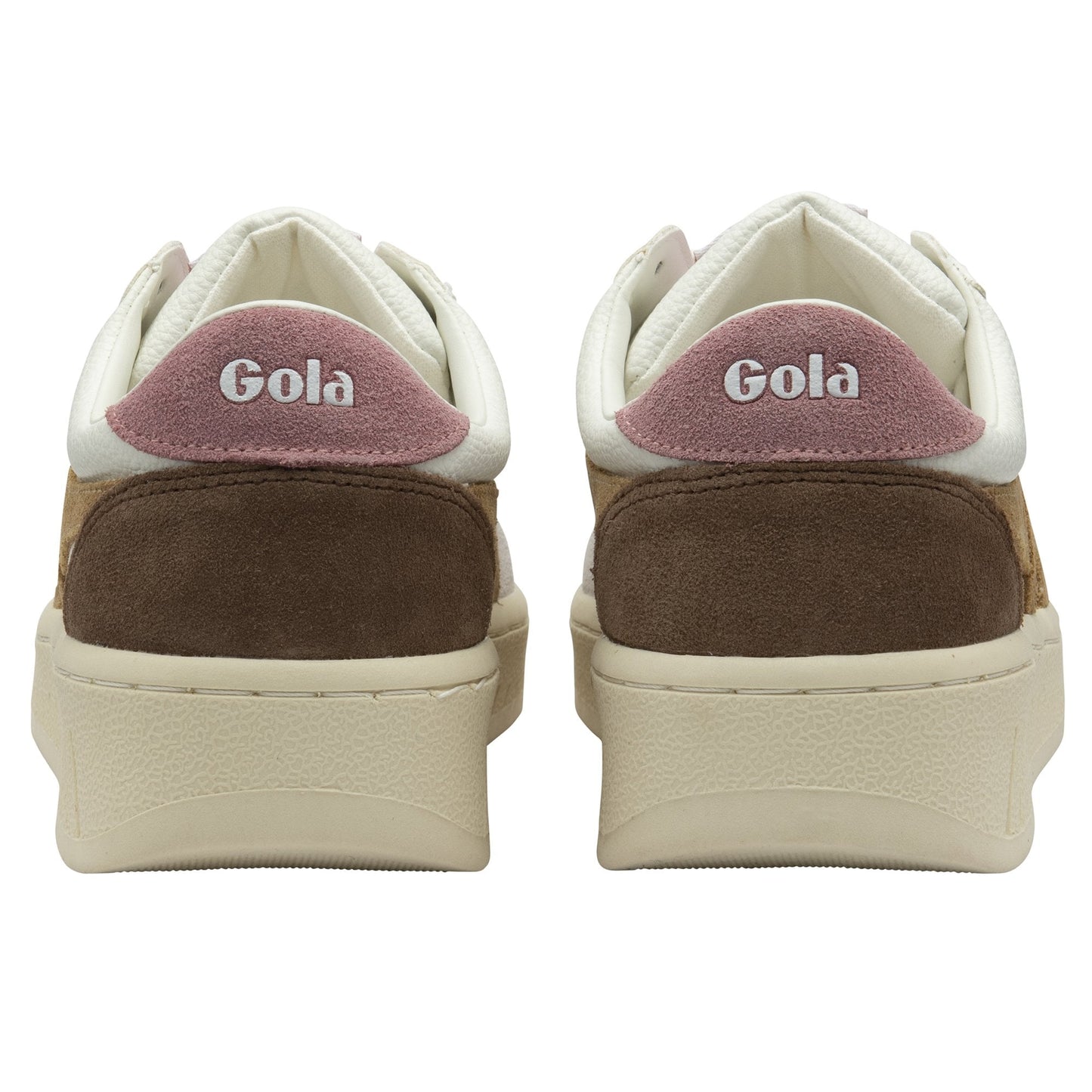 GOLA GRANDSLAM TRIDENT Blanc Marron Sneakers Baskets adulte