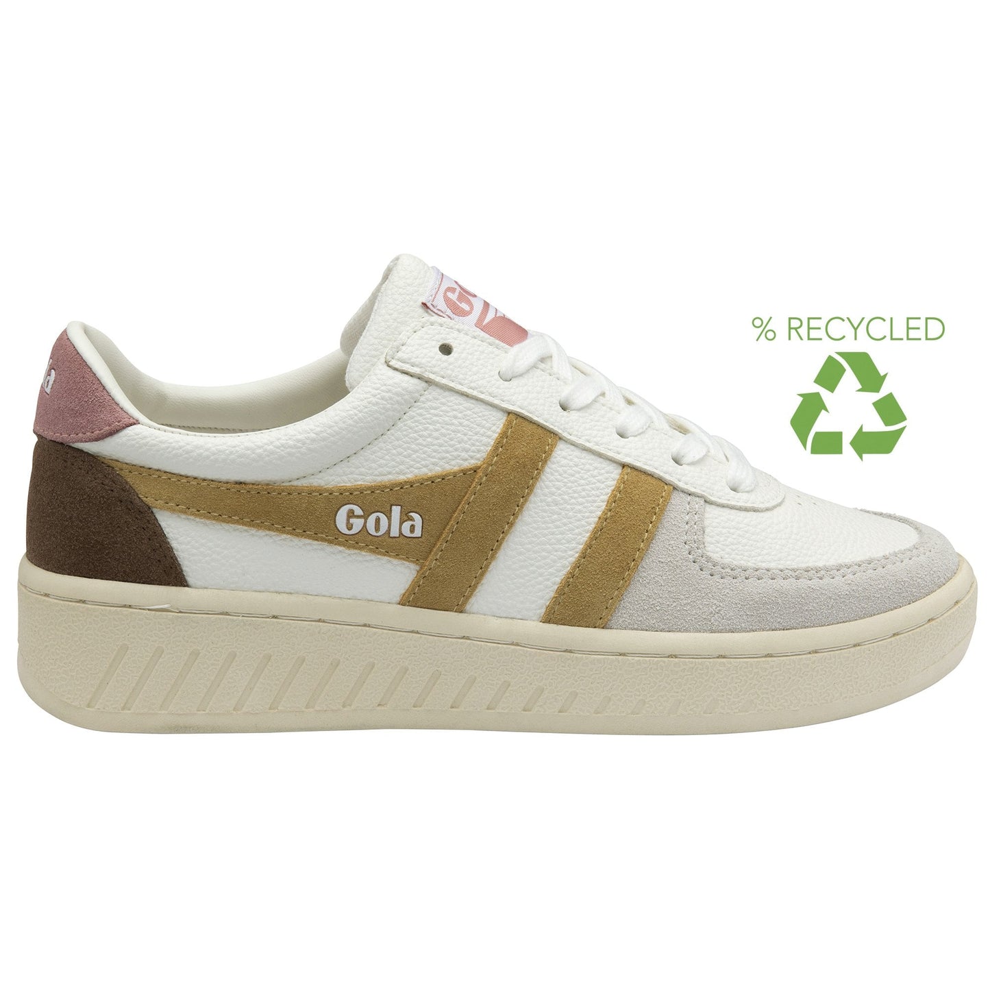 GOLA GRANDSLAM TRIDENT Blanc Marron Sneakers Baskets adulte