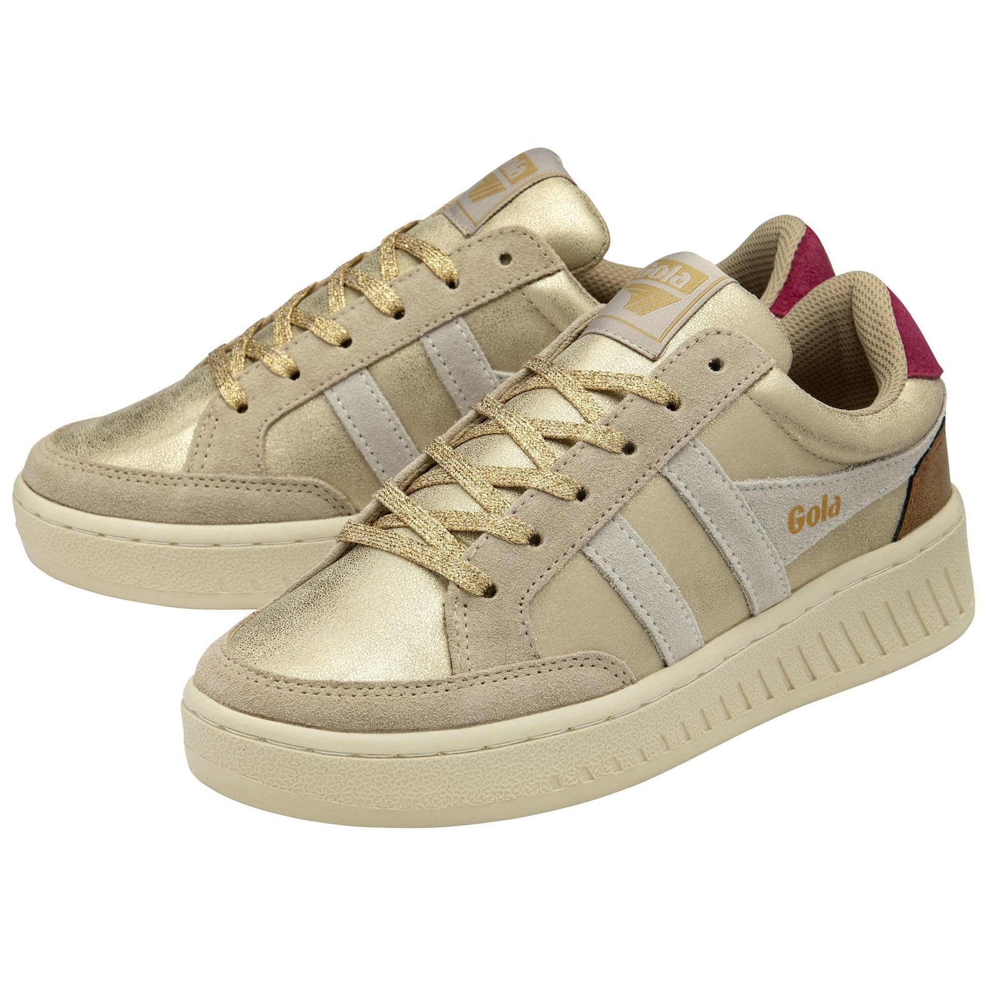 Sneakers/Baskets adulte GOLA SUPERSLAM BLAZE Gold Off White Cerise Sneakers Baskets adulte